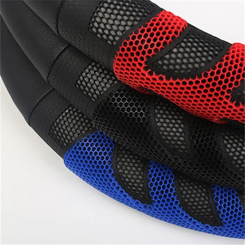 Large Size Truck Steering Wheel Protector 40/42/45/47/50CM Anti Sweat Non Slip Rubber Base Artificial Leather Car Interior Mod Parts