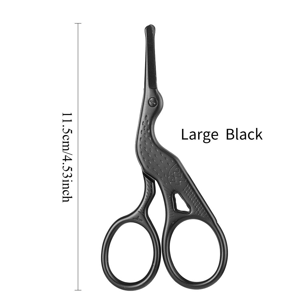 Ouriner Facial Hair Scissors Rounded Professional Stainless Steel Mustache Nose Hair Beard Eyebrows Eyelashes Trimming Clippers