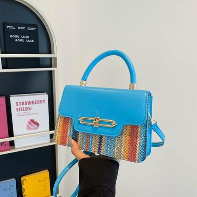 High-End-Mode gewebter Stroh Nischen-Taschenstil neue vielseitige Schultertasche Textur tragbare Umhängetasche