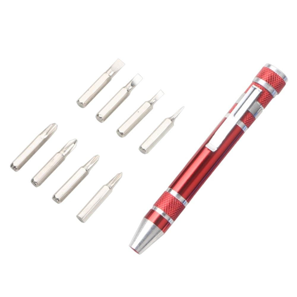 Multifunktion 8 in 1 Tasche Präzisions-Mini-Schraubendreher Stift Reparaturwerkzeuge Set Mini-Schraubendreher Stift Reparatur Handwerkzeug Sets
