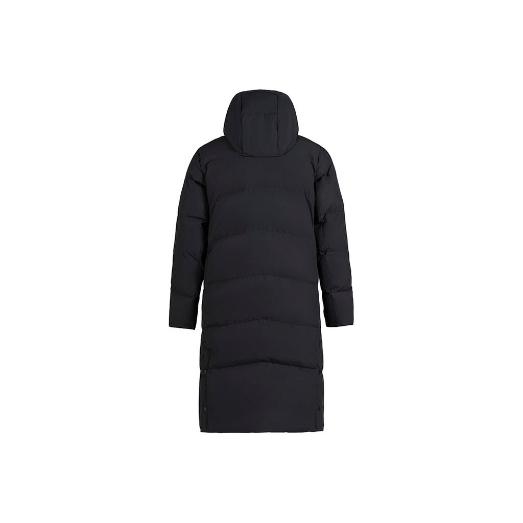 Li Ning Einfarbiger Reißverschluss-Kapuzenpullover Bequem Atmungsaktiv Dick Warm Langer Baumwollmantel Herrenmäntel AFMV037-1