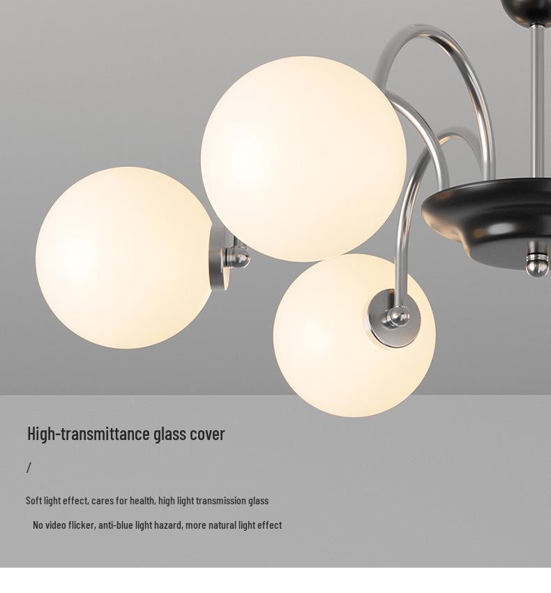 French Minimalist Chandelier: Mid-Century Sputnik Light for Living Room, Bedroom, Dining Area - Romantic Cream Style Lighting