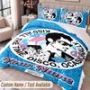 Custom Name Text 3Pcs Bedding Set Harry Styles Duvet Cover And Two Pillowcases