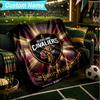 1PC Custom Name Blanket football Cavaliers Logo Flannel blankets Patterns Throw Blanket All-Season Soft Gift for Couch, Bed, Camping, Birthday gifts