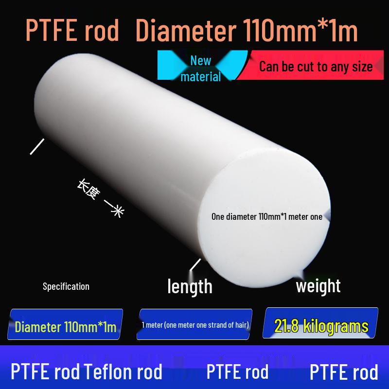 White High-Temperature Resistant PTFE Plastic Rod