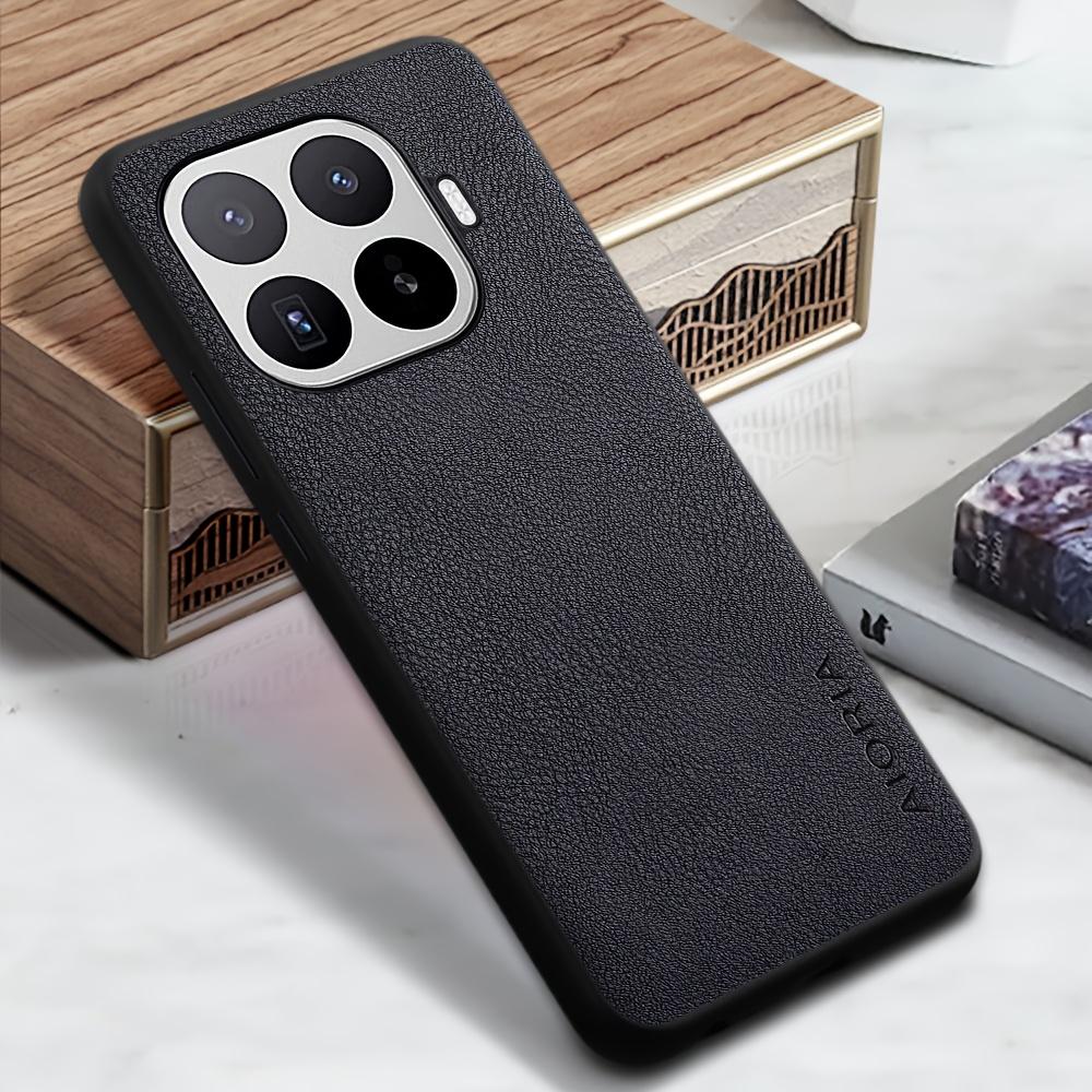 Phone Case: Luxury Retro Synthetic Leather Phone Case for Xiaomi 17T Pro Matte Soft Bumper Hard Back Cover Fashion Protective Case
