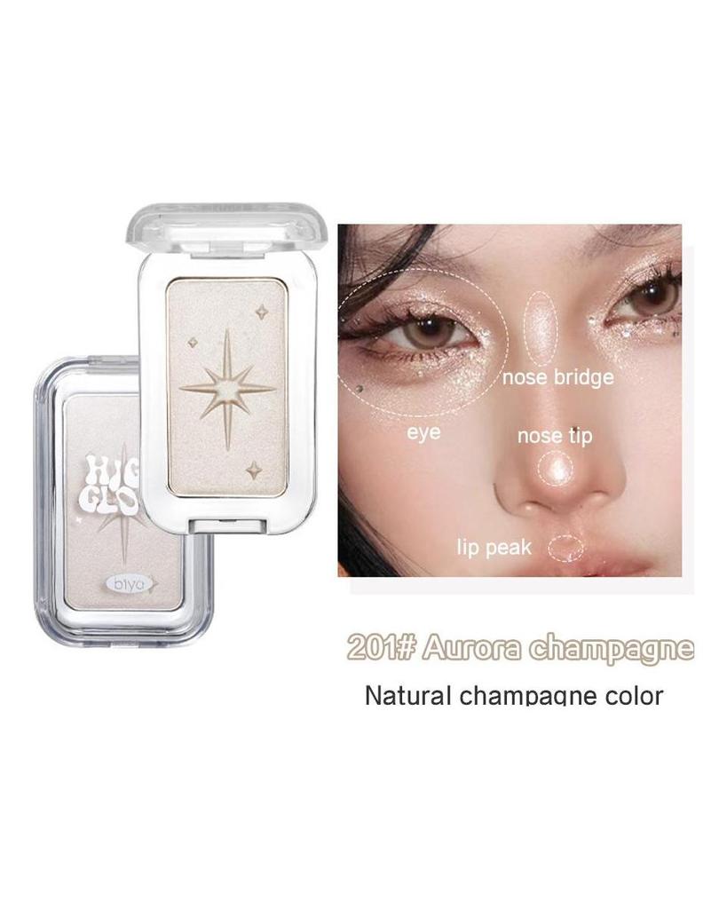 Biya Highlighter Matte Pearlescent Long-lasting Fine Shimmer Brightens And Enhances Three-dimensional Effect Shiny Highlighter