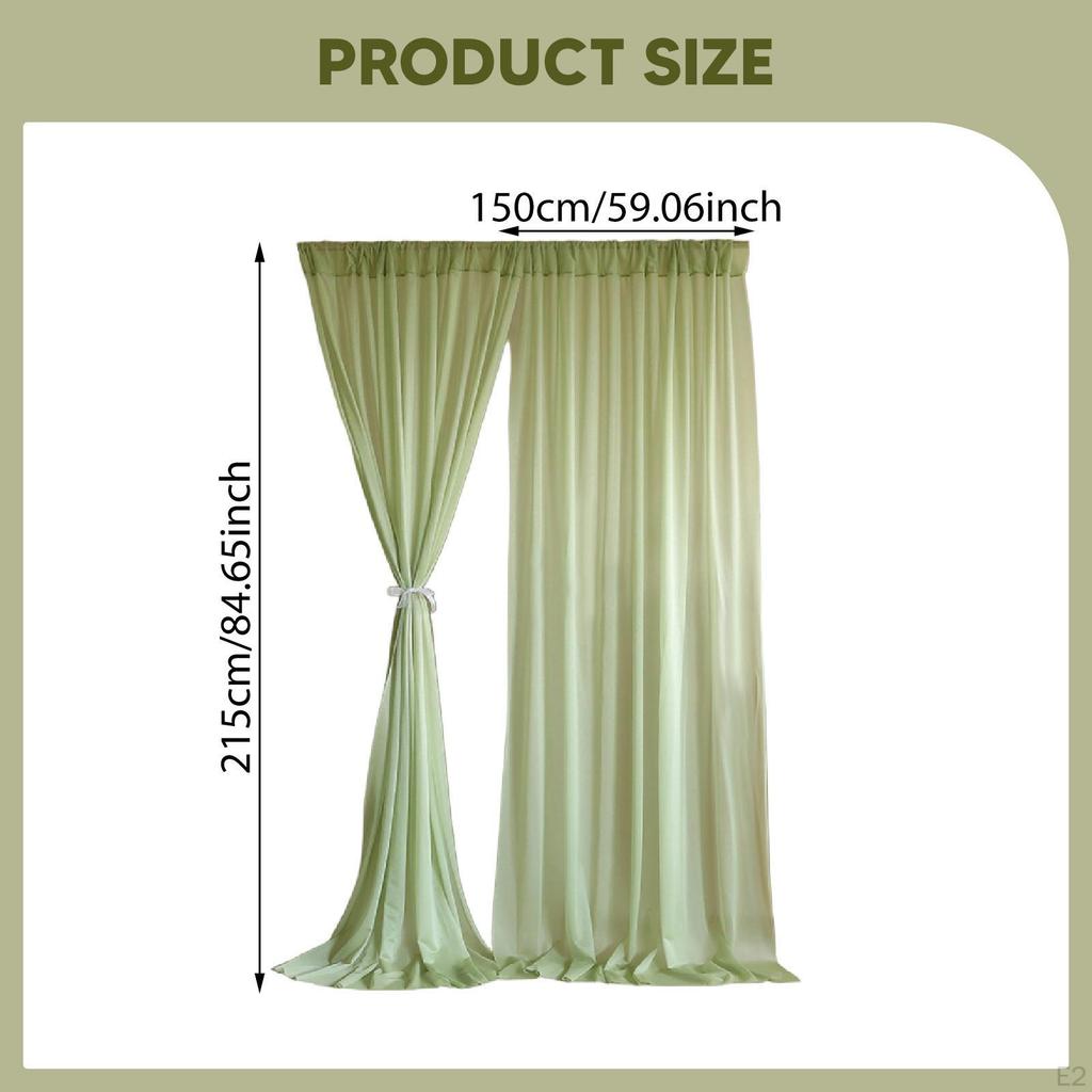 Backdrop Curtains 2 Panels Drapes Wedding Decoration for Festival Birthday