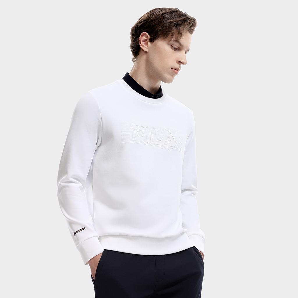 New FILA Sweatshirt Men's Standard White F11M332201F-WT