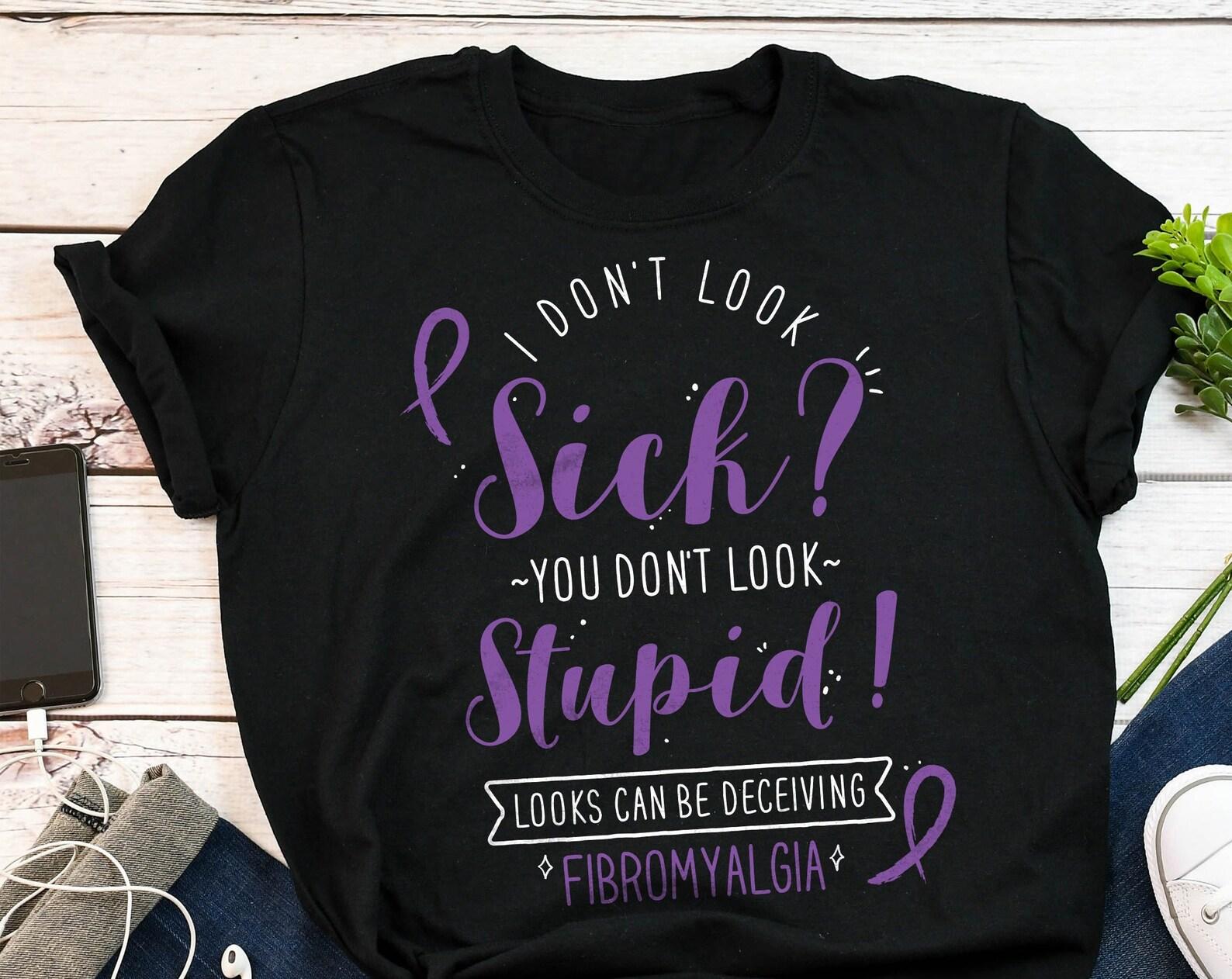Fibromyalgia Shirt, , , Invisible Chronic Illness T-shirt Gift, Fibro Ribbon, Fibromyalgia Awareness, Spoonie Tee, Spoon Theory 110