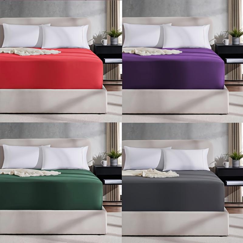 1pc Ultra-Soft Fitted Sheet,Breathable, 30cm Deep Pocket, Fit Mattress Protector, Comfortable Bedding for All Seasons, No Pillowcase Included,