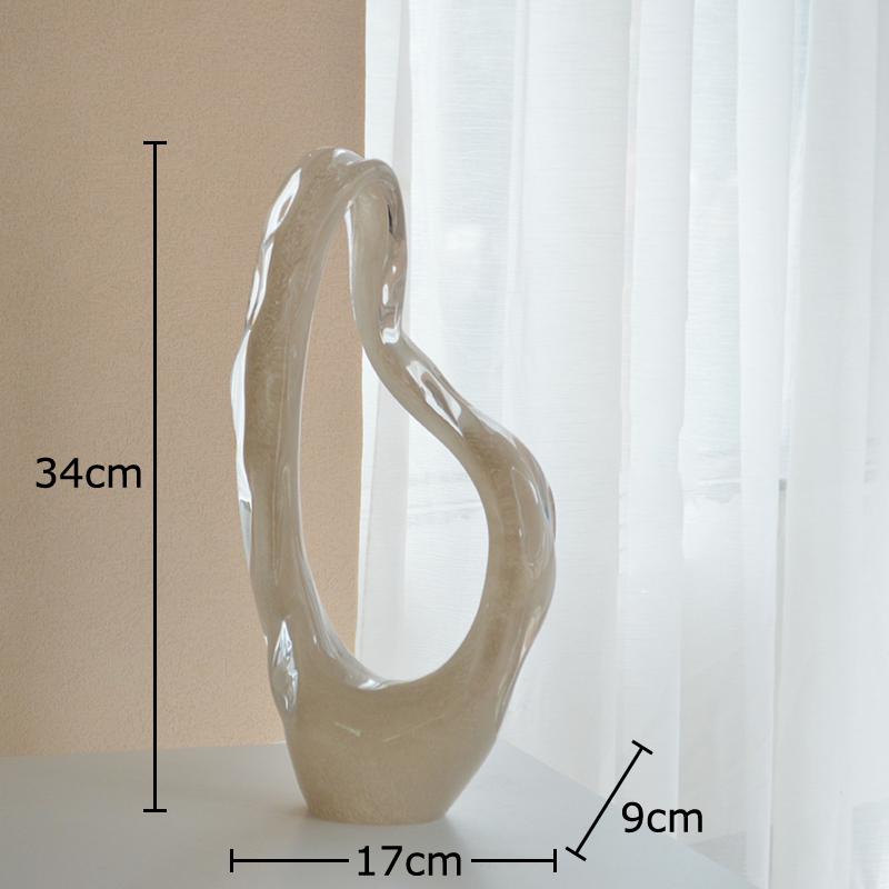 Fluttering Ribbons Glass Ornaments Modern Handicrafts Desk Decoration Abstract Twisted Ribbon Sculpture Room Aesthetics Decor