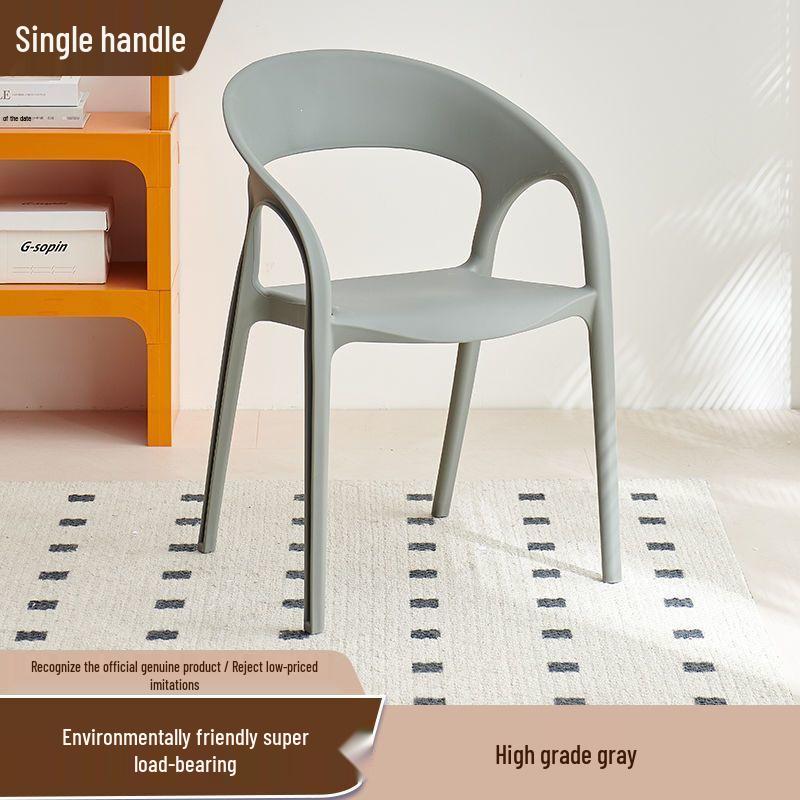 Modern Rattan-Style Stackable Outdoor Chair for Home, Balcony, or Courtyard Use