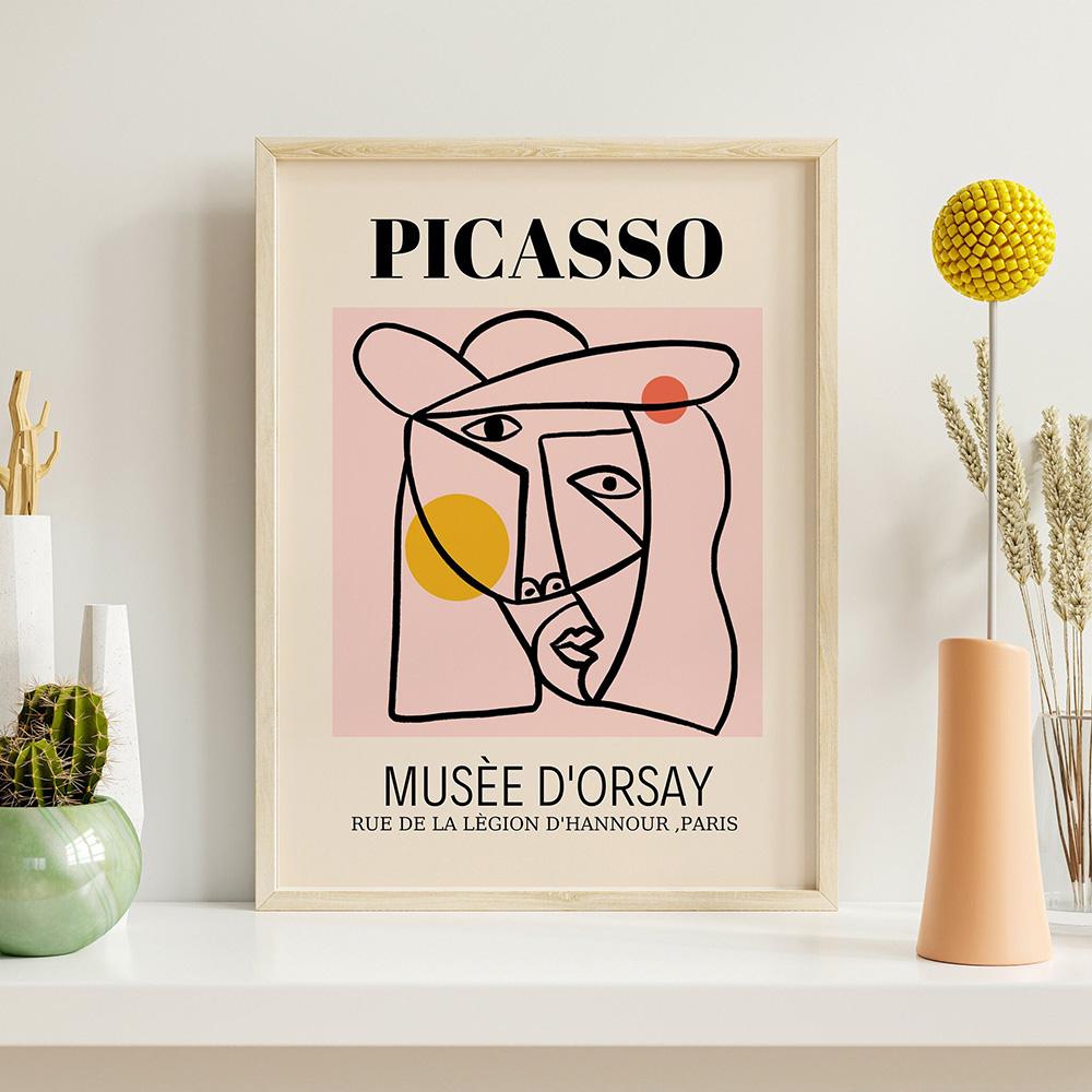 Abstract Picasso Woman Face Wall Art Andy Warhol Canvas Painting Nordic Posters And Prints Wall Pictures For Living Room Decor