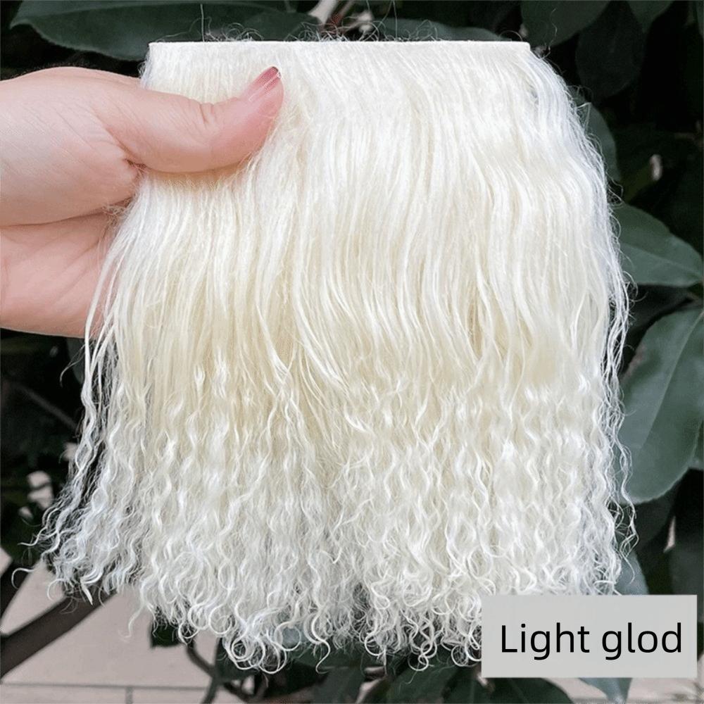 Mongolia Fur Sheepskin Wool Extensions Hair Row BJD Dolls Wigs SD Blyth Wigs  Doll Toy Accessories
