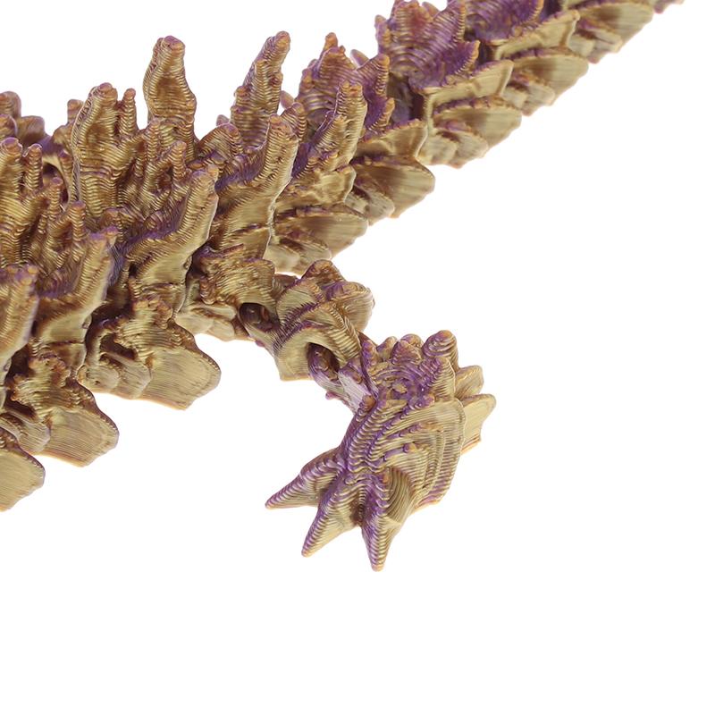 1 Piece Desktop Ornament 3D Printed Cherry Blossom Dragon Glow In The Dark Rotatable Articulated Dragons Figures Action Toy