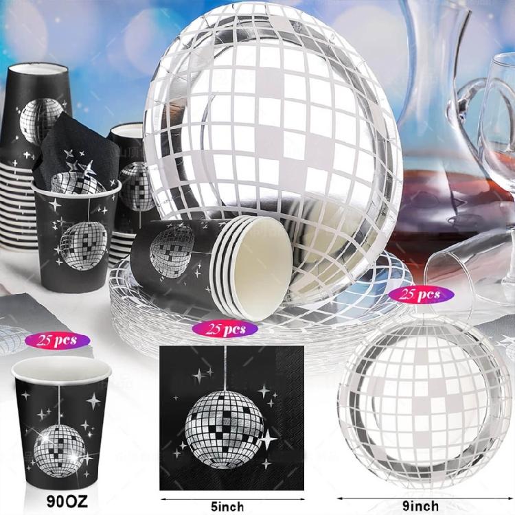DiscoThemed Party Supplies Decorations Cartoon Gatherings Cutlery Forks Set