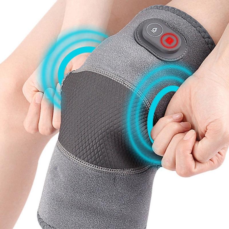 Knee Massager 3 Heating Levels Knee Heating Pad USB Heated Knee Brace Heated Knee Wrap Electric Massage Knee Pad
