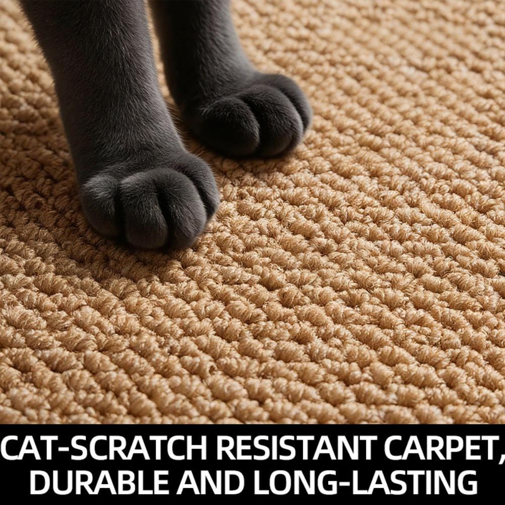 Non-slip Imitation Sisal Rug Wear Resistant No Shedding Machine Washable Woven Floor Mat For Kitchen Cuttable Hallway Balcony