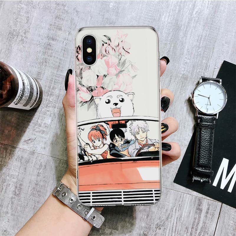 Gintama Funny Japan Anime Phone Case For iPhone 11 12 13 14 Pro XS XR X Max 7 8 6 6S Plus Mini + 5 SE Pattern Customized Coque