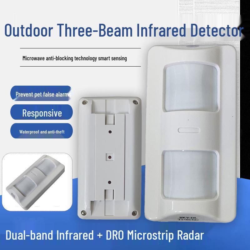 Pet-Immune Infrared Microwave Dual-Beam Intrusion Alarm Tri-Technology Detector