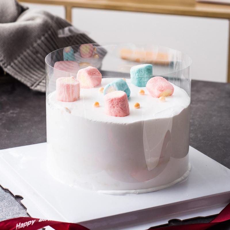 50pcs 6" Mousse Cake Edge Transparent Clear Baking Tool Kitchen Gadgets Wrapping Tape Collar Roll Packaging