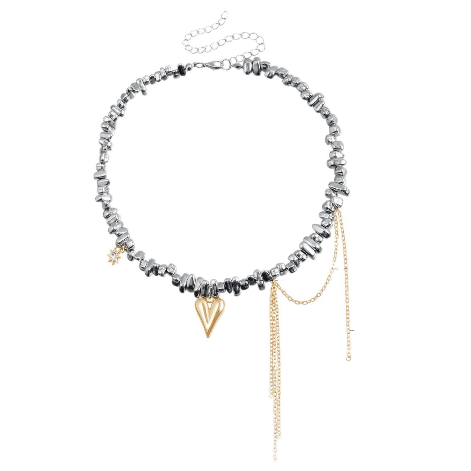 Minimalist Necklace For Women Collar Chain For Women Design Trending Online One Size чёрный