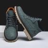 Men's Mid-Top Leather Work Boots - Autumn British Style High-Top Martin Shoes