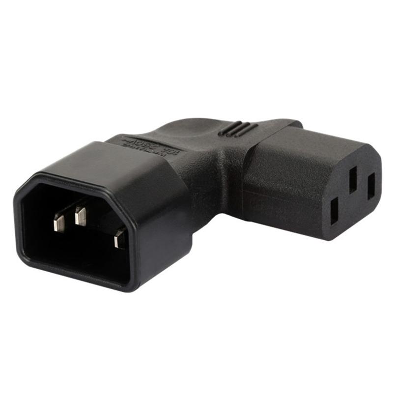 

3Pin Male To Female Extend 90 Degree Down Up Angle Ac Converter Iec 320 C14 To C13 Left Right Angle Ac Adapter Iec 320