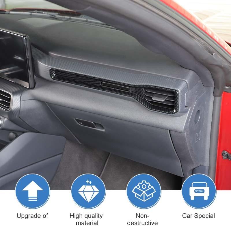 ABS Center Console Air Conditioning Vent Decoration Protective Cover Sticker Fit For Ford Mustang 2024 Up Car Interior Accessories