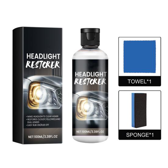 Automotive Headlight Lens Restorer Car Headlight Repair Fluid Long-Lasting Protection Easy Application Headlight Repair Polish Kit