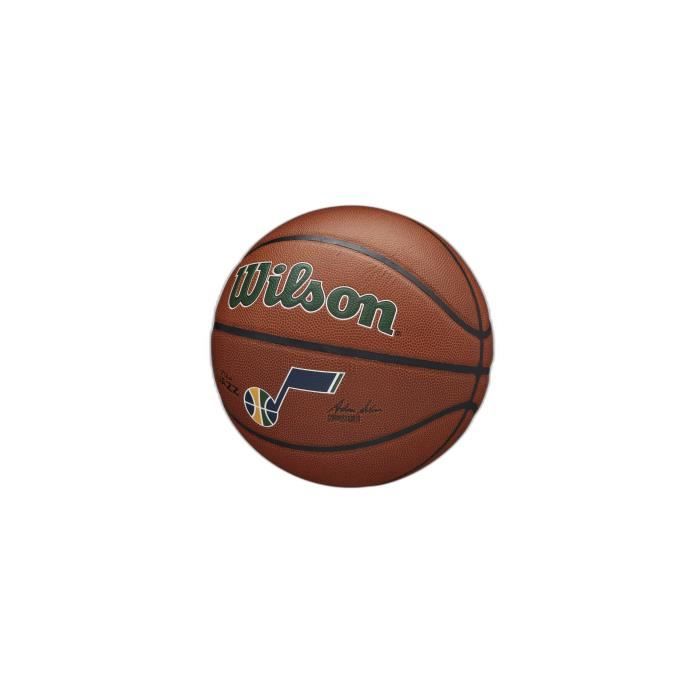 Ballon de basket - wilson - utah jazz - taille 7 - marron/vert - couverture pure feel