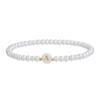 26 Alphabet Letter Shell Charm Artificial Pearl Bracelets Women Girl Charming Simulated Pearl Beads Wristband Bracelets Jewelry