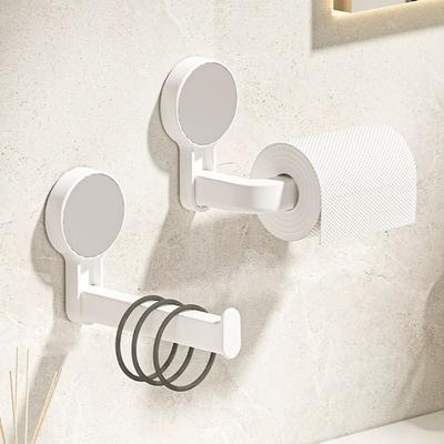 Multifunctionele Zuignap Toiletpapierhouder Plakbare Eenvoud Ophangbare Papierrolhouder Modieus Verdikt Ontwerp