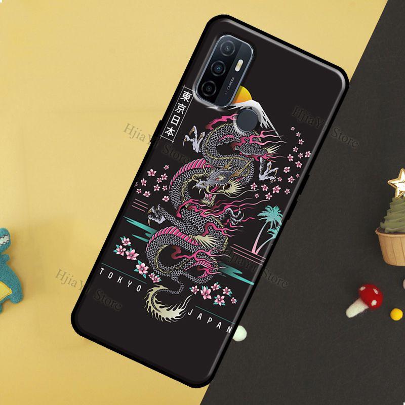 

Чехол для телефона в японском стиле дракона для OPPO A52 A72 A83 A91 A5 A9 A53 A31 2020 F5 F7 Reno 4 Pro 2Z A5S A1K A15 Oppo Reno4 Pro 5G