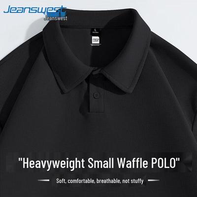 Jeanswest Men's Waffle Knit Polo Shirt