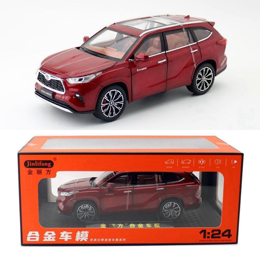 Toyota Alloy Highlander Car Model Toy For Kids With Acousto Design Optic