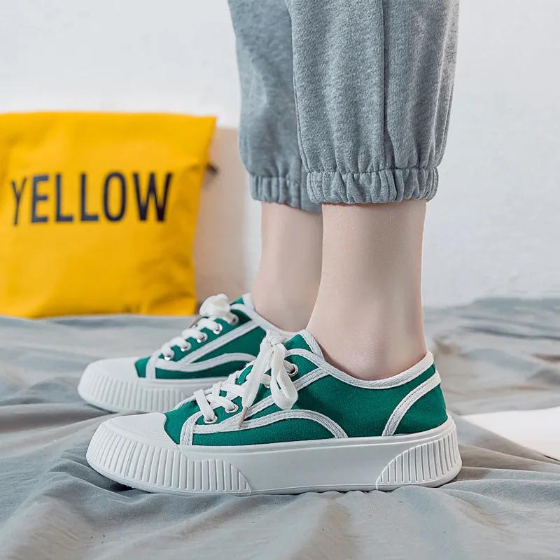 Fashion Women's New Canvas Shoes Summer versatile comfort shoes Thick soled casual nonslip shoe Fashion breathable ladies Sneakers