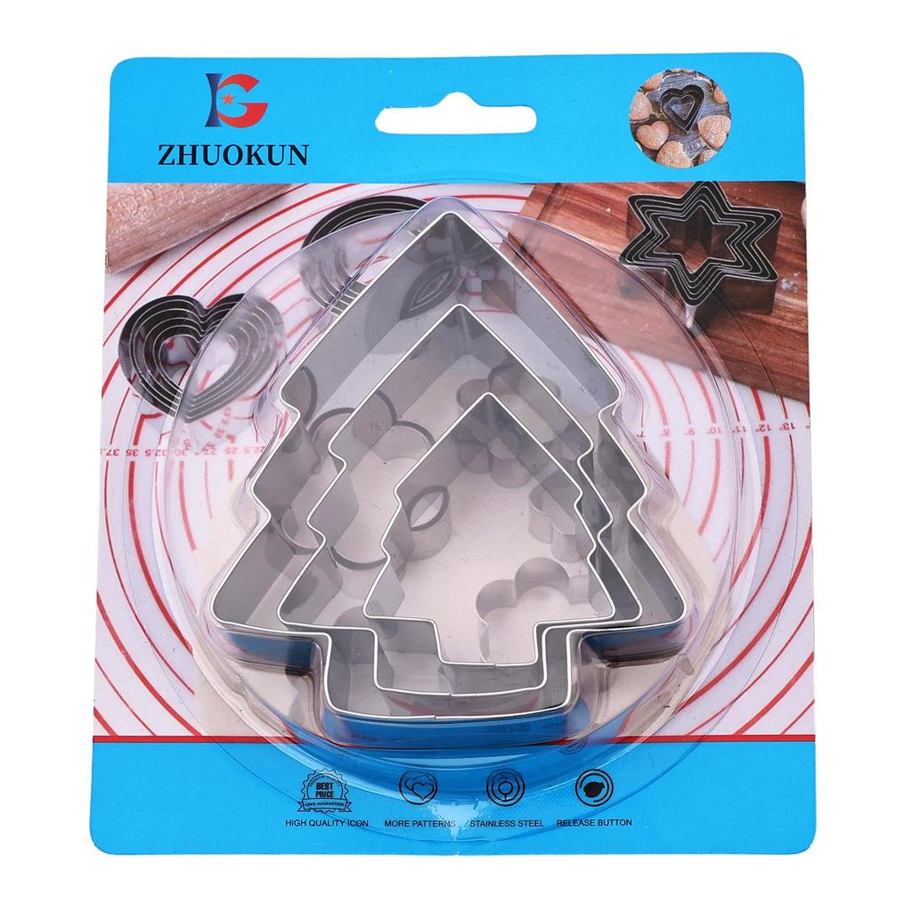 Stainless Steel Cookie & Fruit Cutter Set - Pentagram, Four-Pointed Star, Heart, Square, Rectangle Shapes