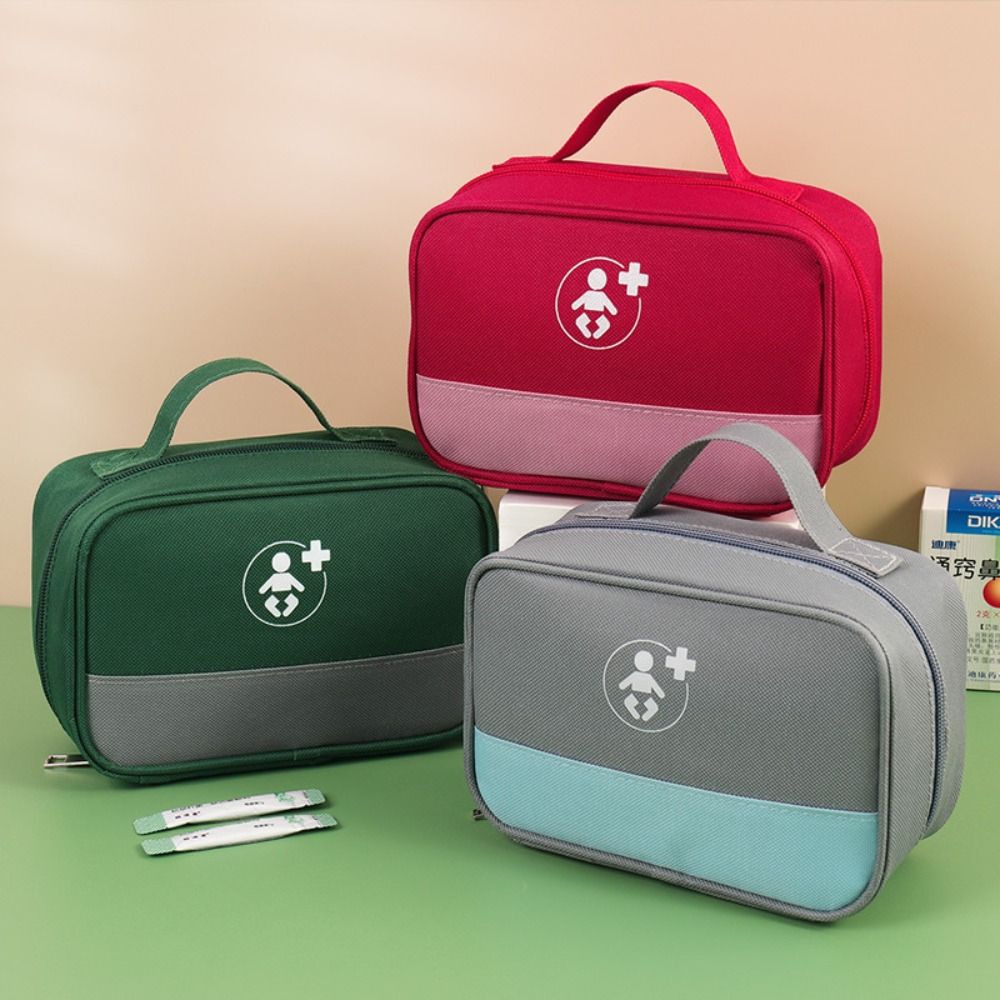 Empty Medicine Storage Bag Multicompartment Medicine Organizer Box Emergency Aid Kit  Daily Use