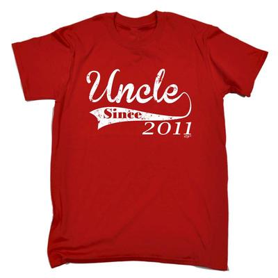 Uncle Since 2011 Mens Funny Novelty T Shirt Top
