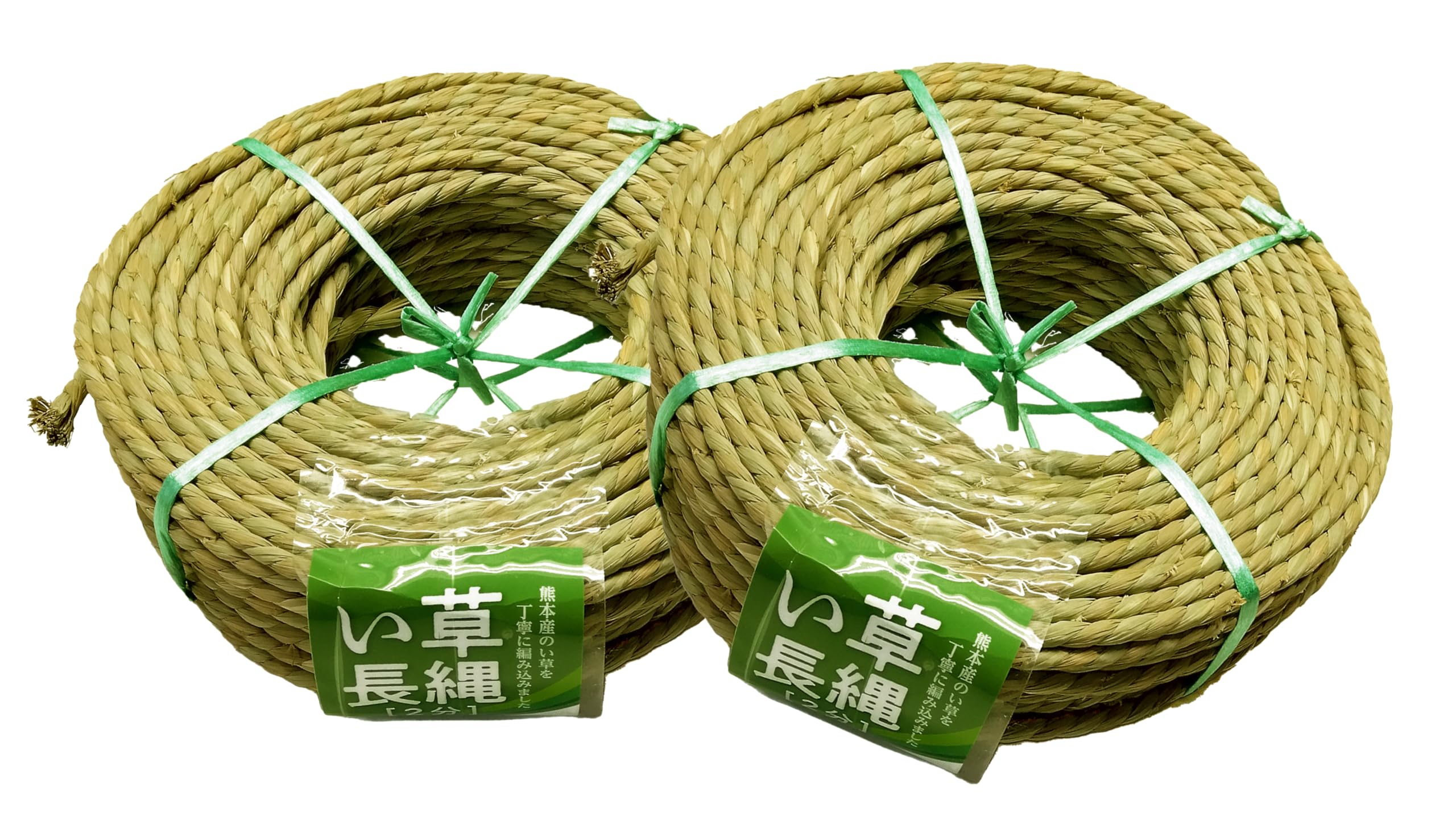 

Set of 2: Mizukan Seirensho Domestic Natural Igusa Long Rope (Approx. 1kg, 80m per rope) Shimenawa for Buddhist and Shinto Ceremonies, Made in Japan