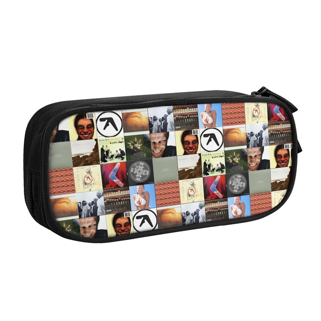 British Musician Composer Aphex Twin Korean Pencil Cases Girl Boy Electronic Music Pencil Pouch Students Stationery