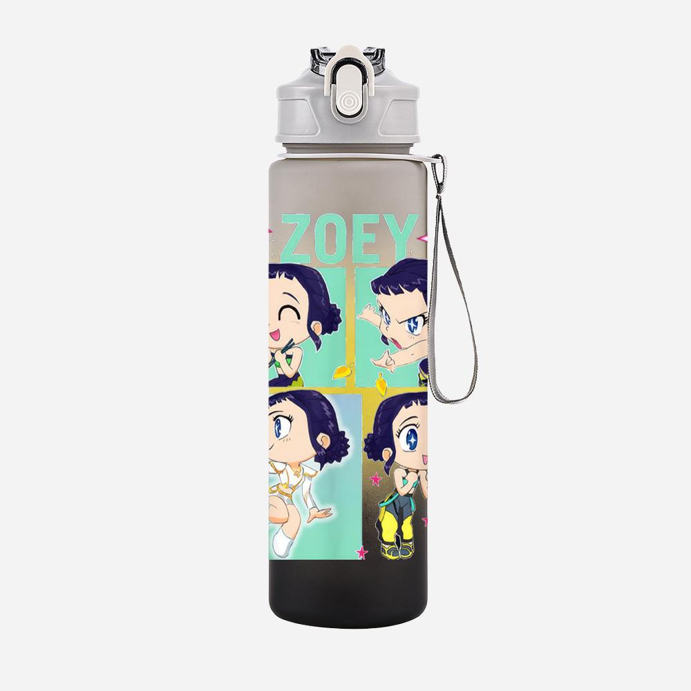 750Ml Water Bottler K-Pop Demon Hunters Printed Character Water Cup Large Capacity Outdoor Portable Rope Drinking Bottle for Boy Girl Gift