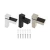 4pcs Adjustable Glass Shelf Brackets Zinc Alloy Wall Mount Clamps for 3-20mm Thick Wood/Glass Shelves Bathroom Shower & Cabinets
