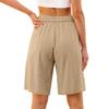 Shorts For Women Knee Length Dressy Wide Leg High Waisted Pull Womens Linen Pants Summer Casual