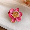 European and American metal wind dripping oil flower opening ring niche high-end ring small fresh and sweet jewelry women