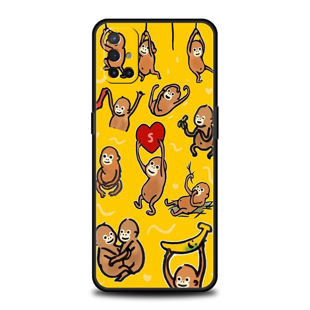 

Monkey And Banana Phone Case For Oneplus 13R 13 12R 11 10T 10R Nord N100 N200 N10 10 9 9R 9RT CE 3 2 Z Pro 5G Soft TPU Cover Bag For OnePlus 13R