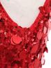 Costume Hippie Sequin da Donna per Halloween Anni '70 Disco Senza Maniche Mini Abito