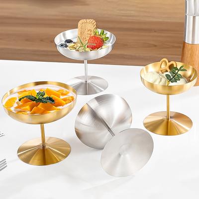 304 Edelstahl Restaurant Tasse Wein Dessert Hoch Footed Bar Eis Liefert